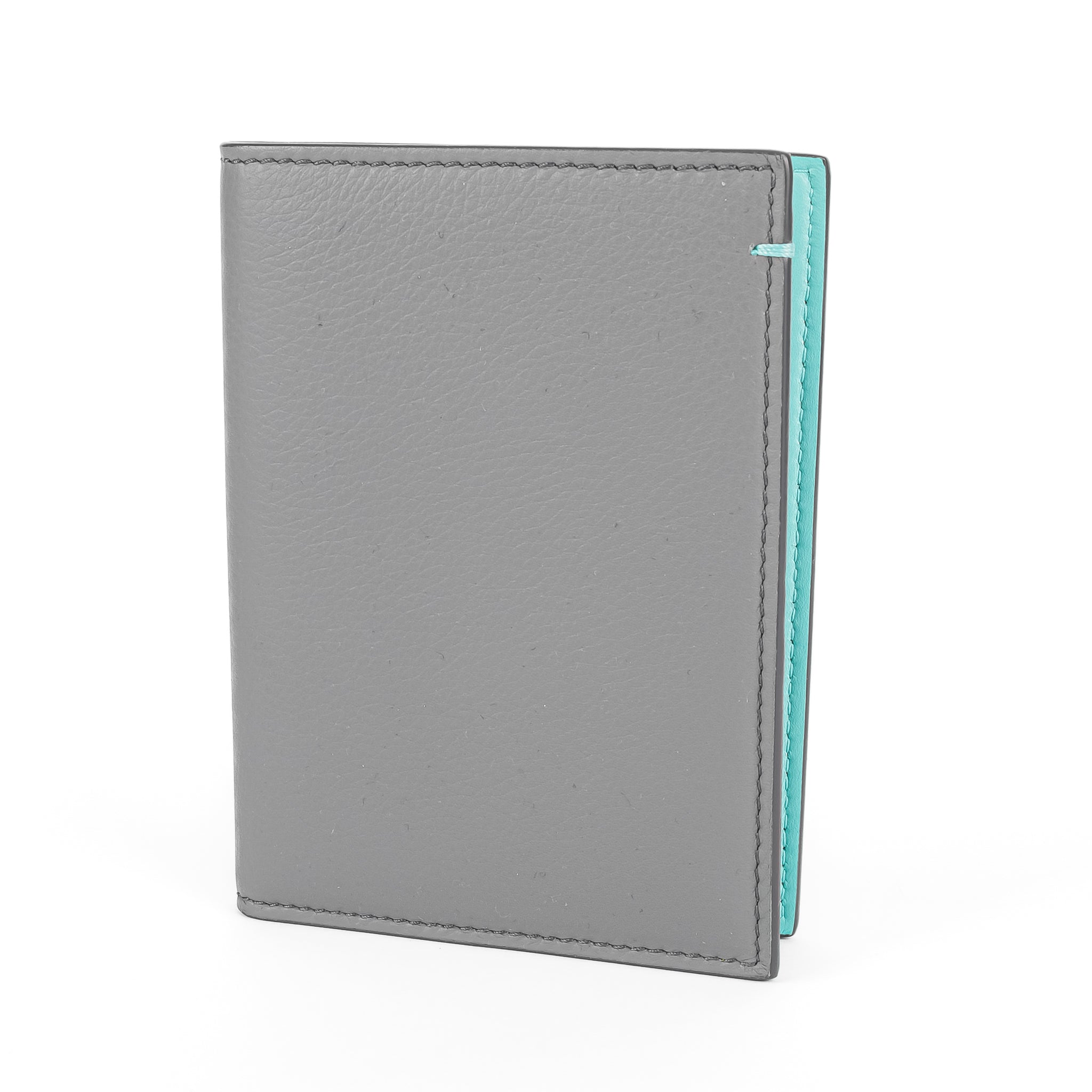 TIFFANY & CO Grey Leather Passport Holder Around The Block