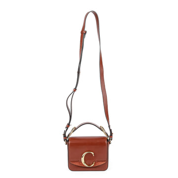 CHLOE C Mini Bag -Brown Leather