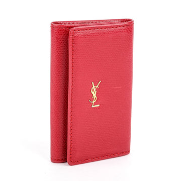 YSL 6 Key Holder - Red Leather