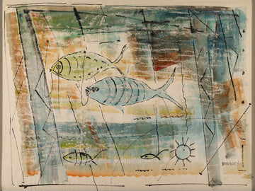 Alfred Birdsey (Bermuda          1912-1996) Swimming Fish