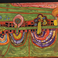 Friedensreich Hundertwasser           (Austrian 1928-2000) "Downtownlane"