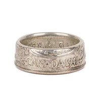 CANADA 1941 50 Cent Silver Coin Ring