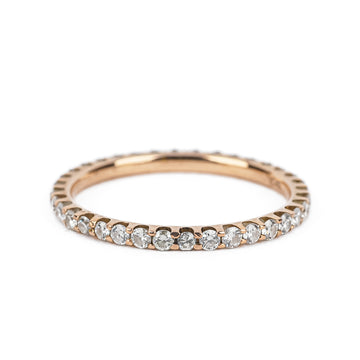 18K Rose Gold Diamond Eternity Band