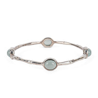 THISTLE & BEE Sterling Bamboo Chalcedony Bangle