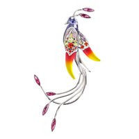 DANIEL SWAROVSKI Sterling Bird of Paradise Brooch