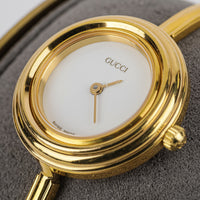 GUCCI 11/12.2 Gold Tone Bezel Watch