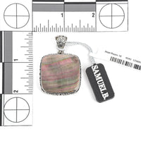 SAMUEL B Sterling Square Abalone Pendant