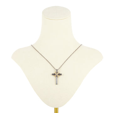 TIFFANY & CO Sterling & 18k Cross Pendant Necklace