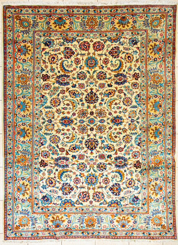 Hand Knotted Wool Kashan Persian Rug         124"x91"