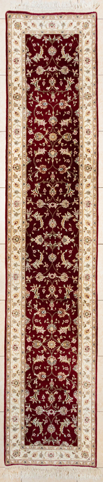 Hand Knotted Persian Style Wool Runner                  148"30"