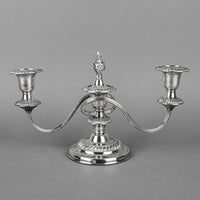 BARKER-ELLIS Gadroon Silver Plate 3 Light Candelabras