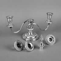 BARKER-ELLIS Gadroon Silver Plate 3 Light Candelabras