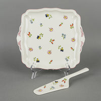 VILLEROY & BOCH Petite Fleur Cake Plate & Server 2pcs