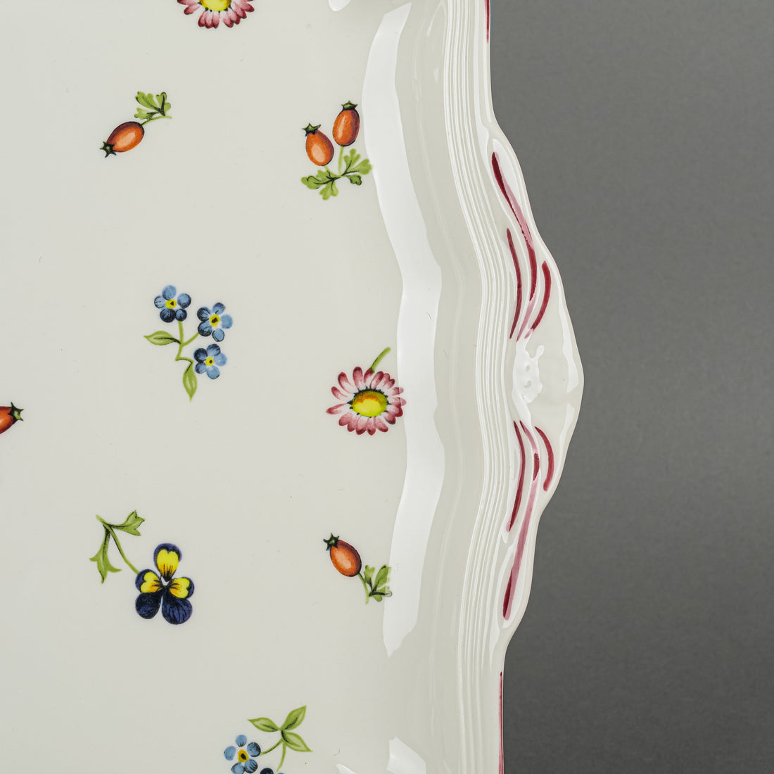 VILLEROY & BOCH Petite Fleur Cake Plate & Server 2pcs