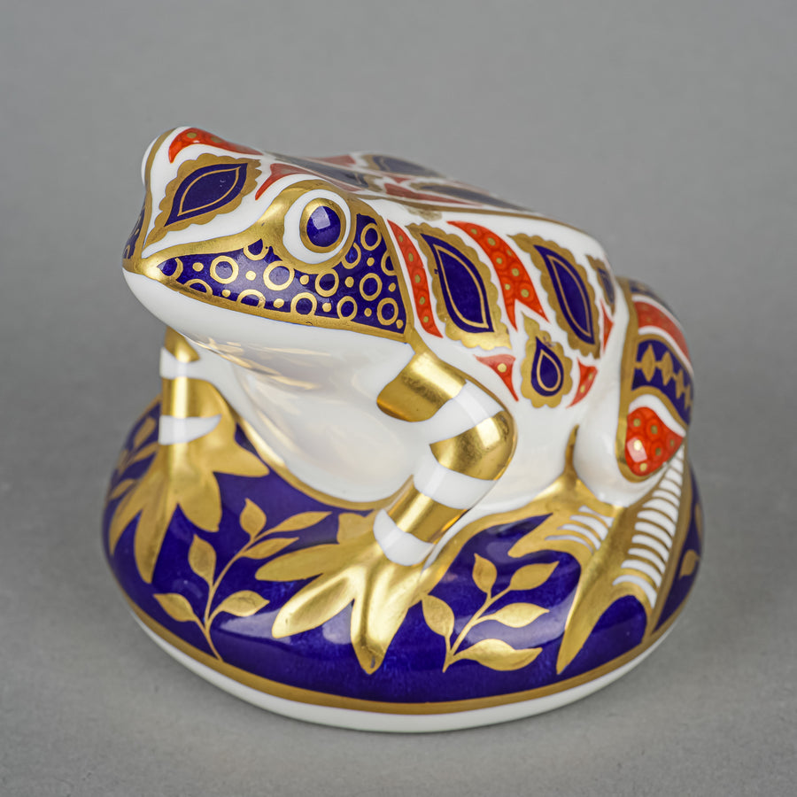 ROYAL CROWN DERBY Paperweight Frog