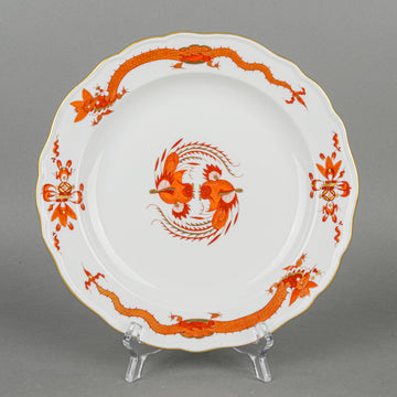 MEISSEN Dragon Red Salad/Dessert Plates Set/4