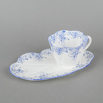 SHELLEY Dainty Blue Cup & Snack Plate Saucer