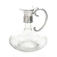 ROYAL SHEFFIELD Royal Family Silver Plated Top Cut Crystal Claret Jug