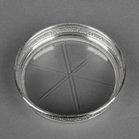 BIRKS STERLING 925 Silver Rim Crystal Coasters Set of 6