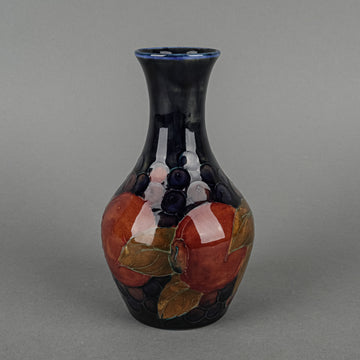 MOORCROFT Pomegranate Blue Ground Bottle Vase