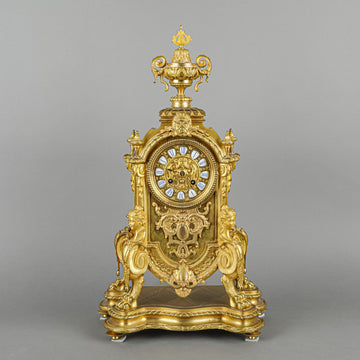 JAPY FRERES PARIS Ormolu & Bronze Mantel Clock