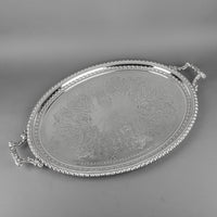 MAPPIN & WEBB Silver Plate Oval Butlers Tray