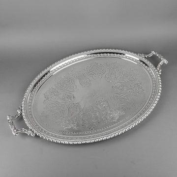 MAPPIN & WEBB Silver Plate Oval Butlers Tray